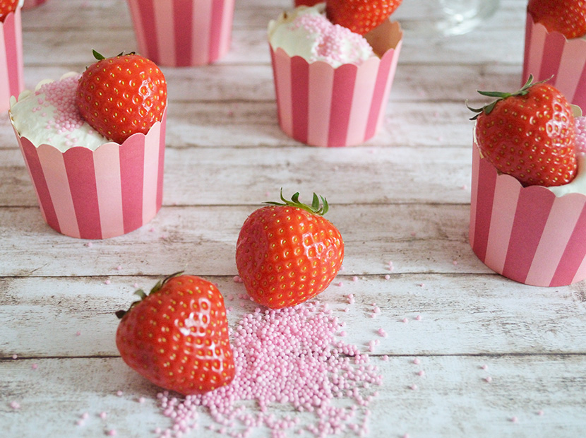 Erdbeer Vanille Muffins - Belle Mélange